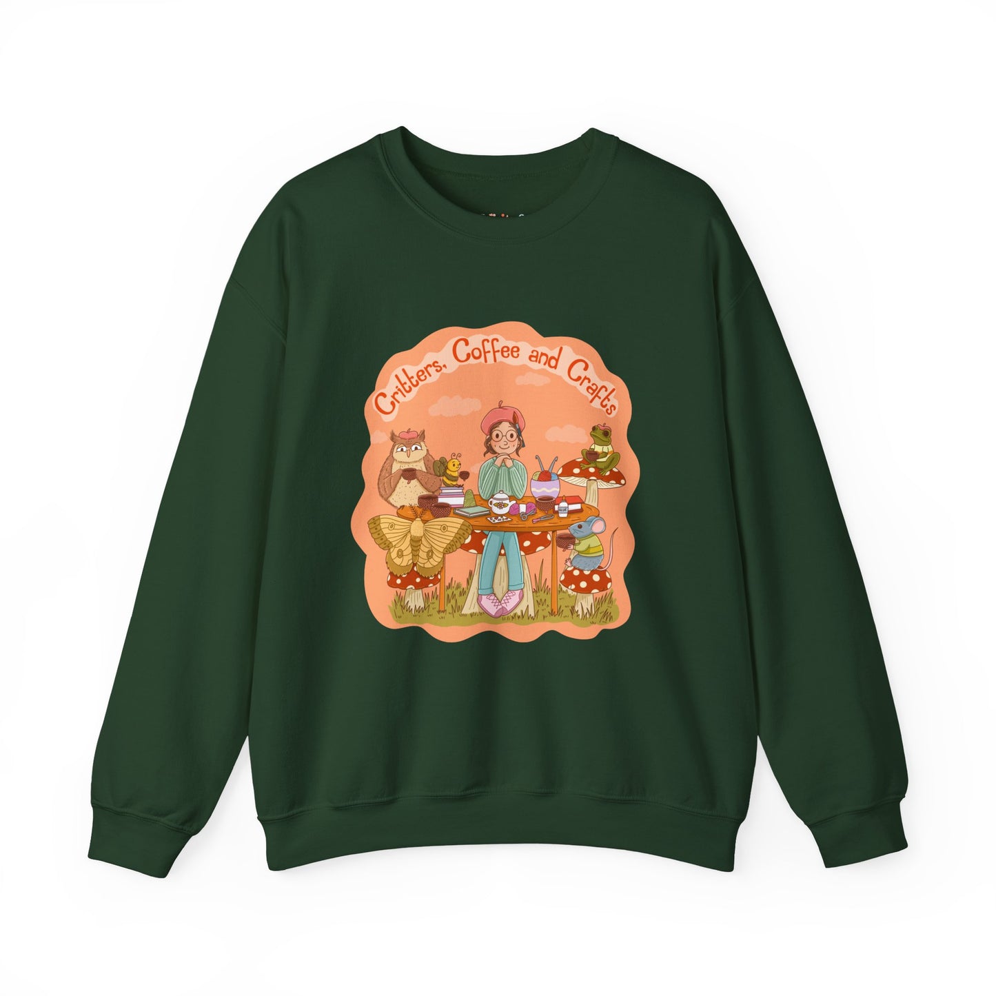 Cozy  Critters, Coffee and Crafts Sweatshirt