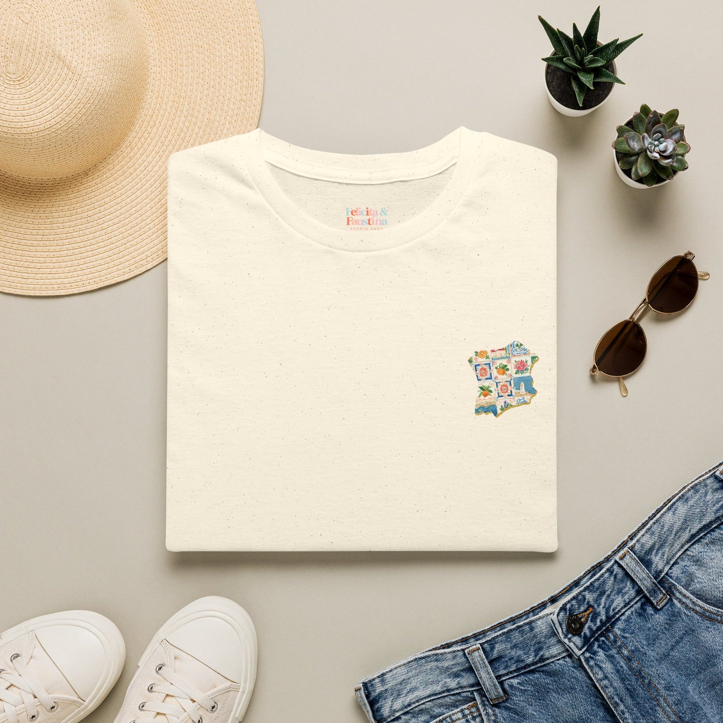 ( Talla pequeña) Mediterranean Graphic Tee