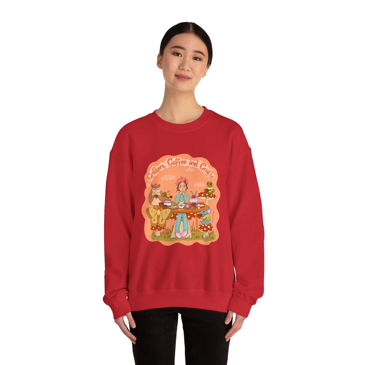 Cozy  Critters, Coffee and Crafts Sweatshirt