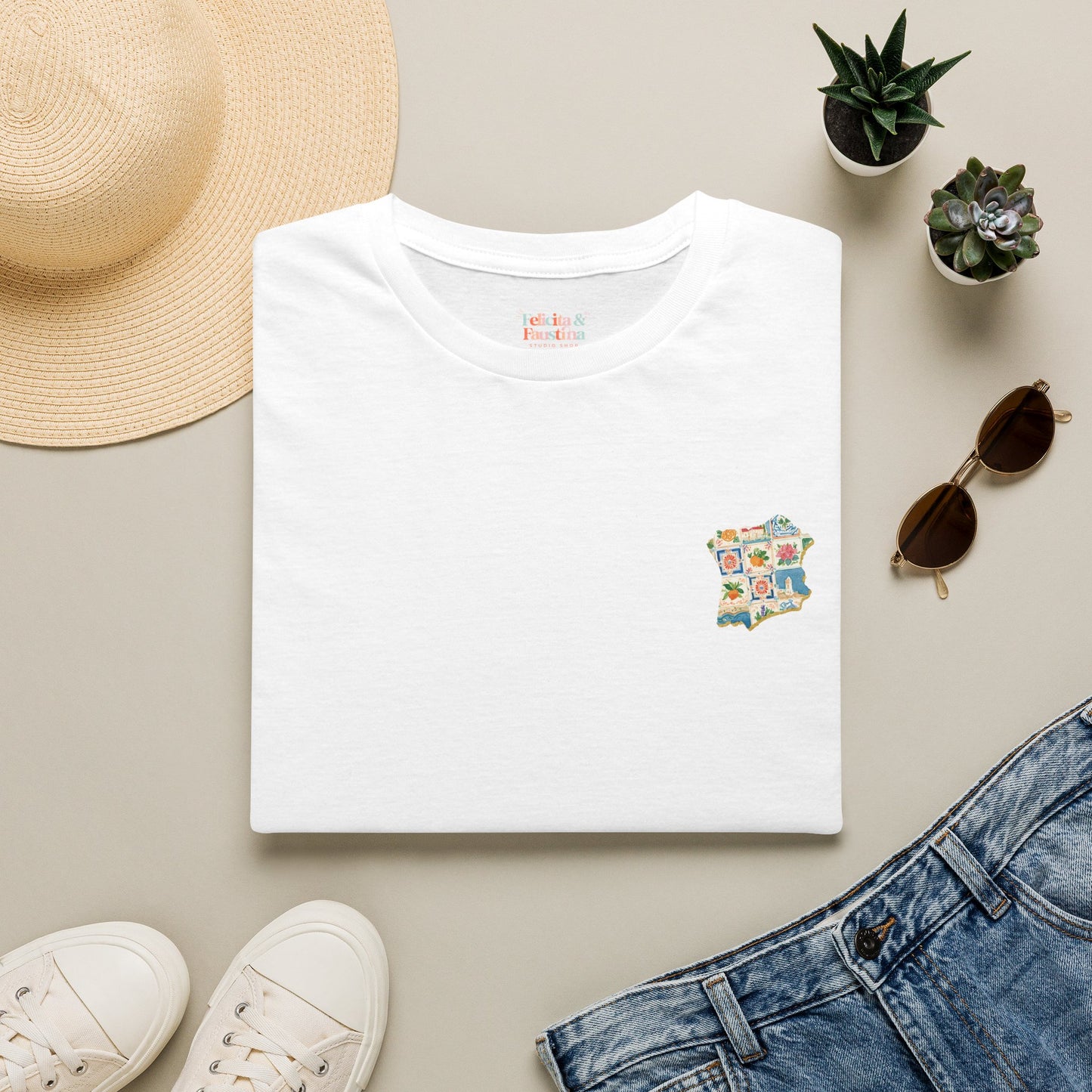 ( Talla pequeña) Mediterranean Graphic Tee