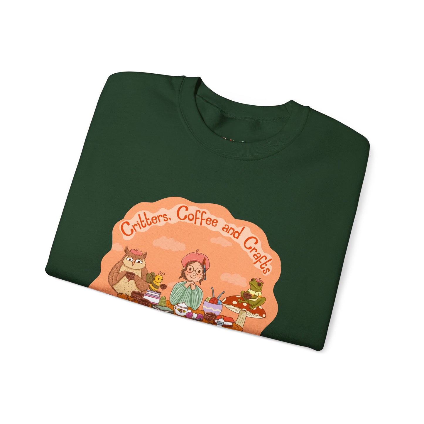 Cozy  Critters, Coffee and Crafts Sweatshirt