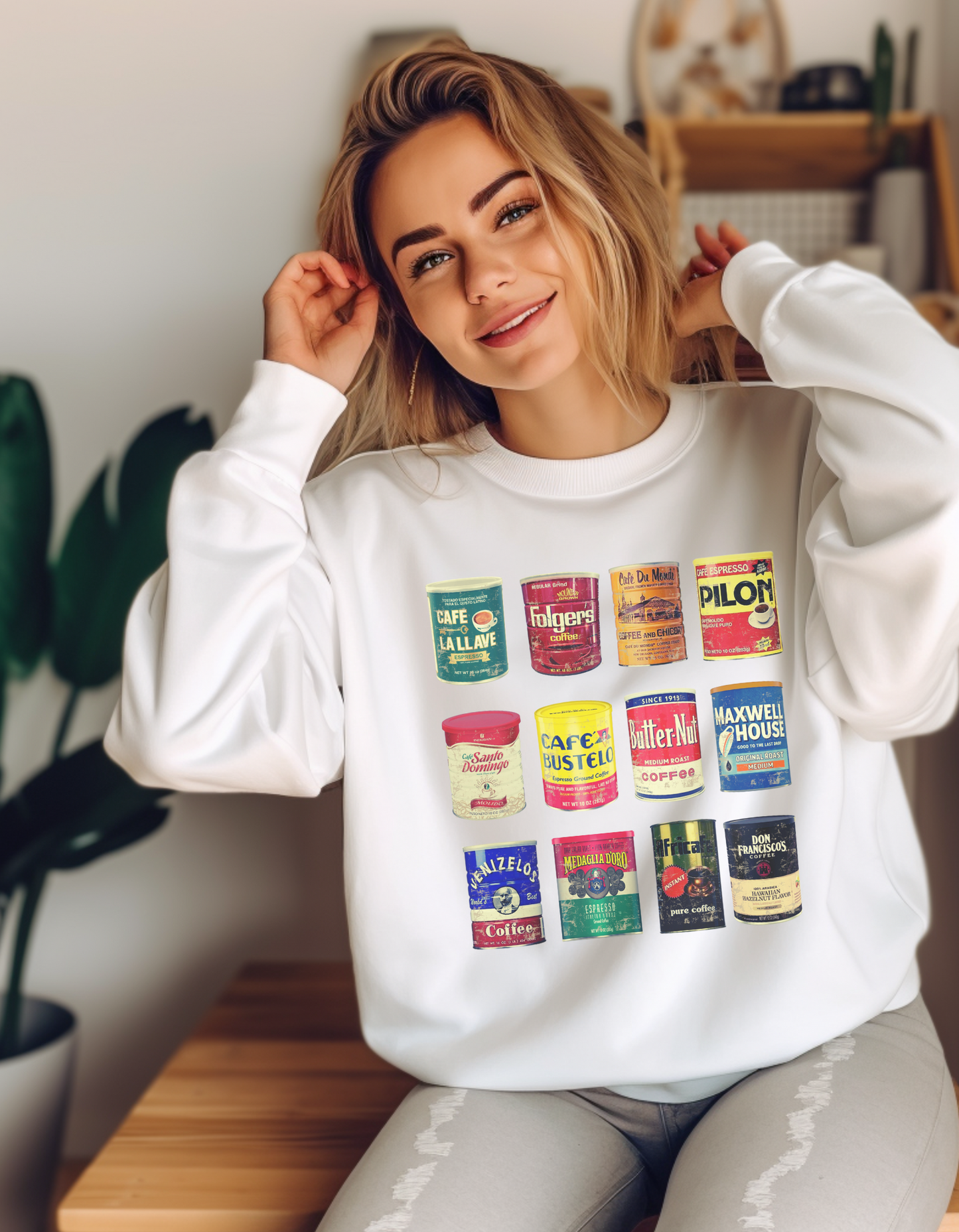 Vintage Coffee Tin Unisex Sweatshirt