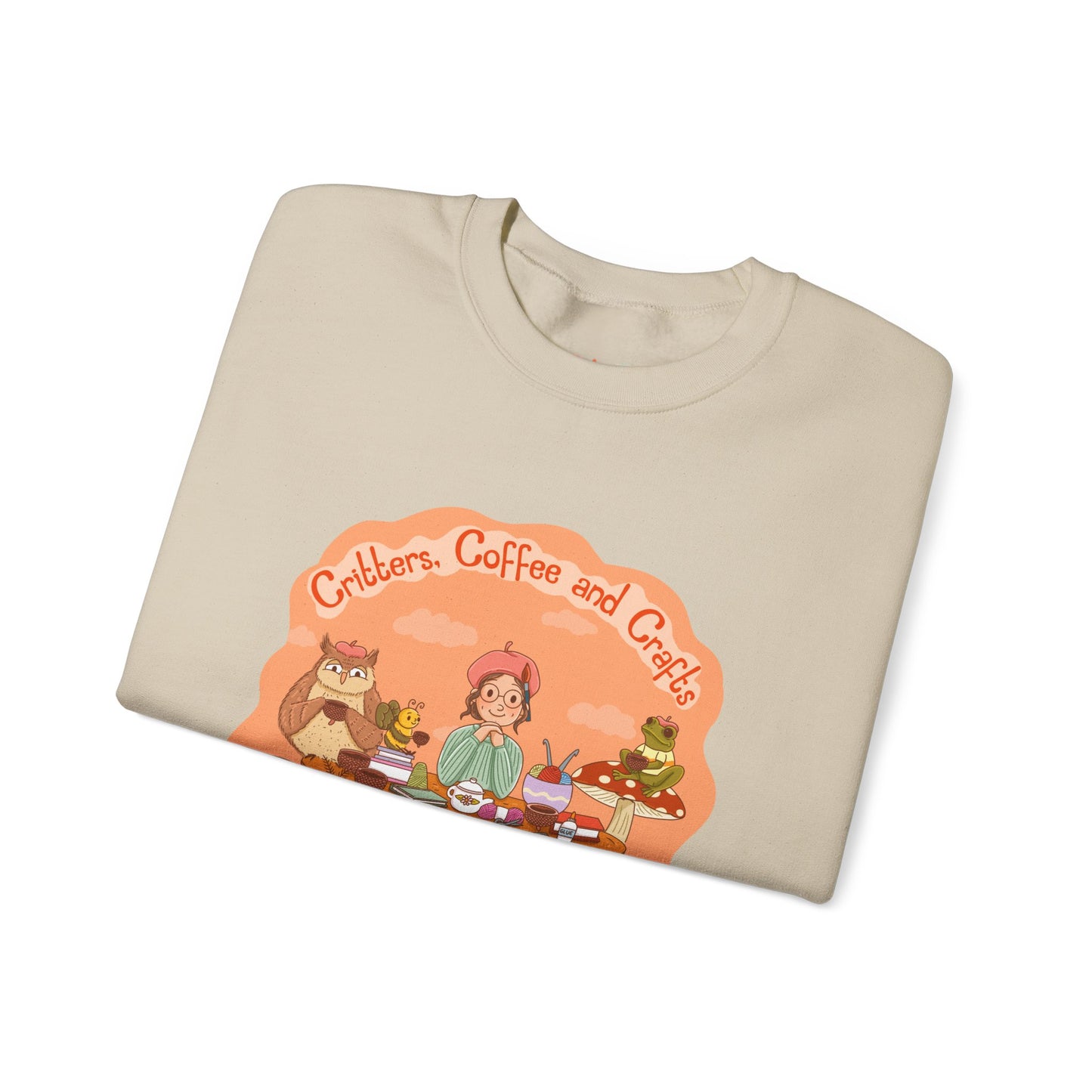 Cozy  Critters, Coffee and Crafts Sweatshirt