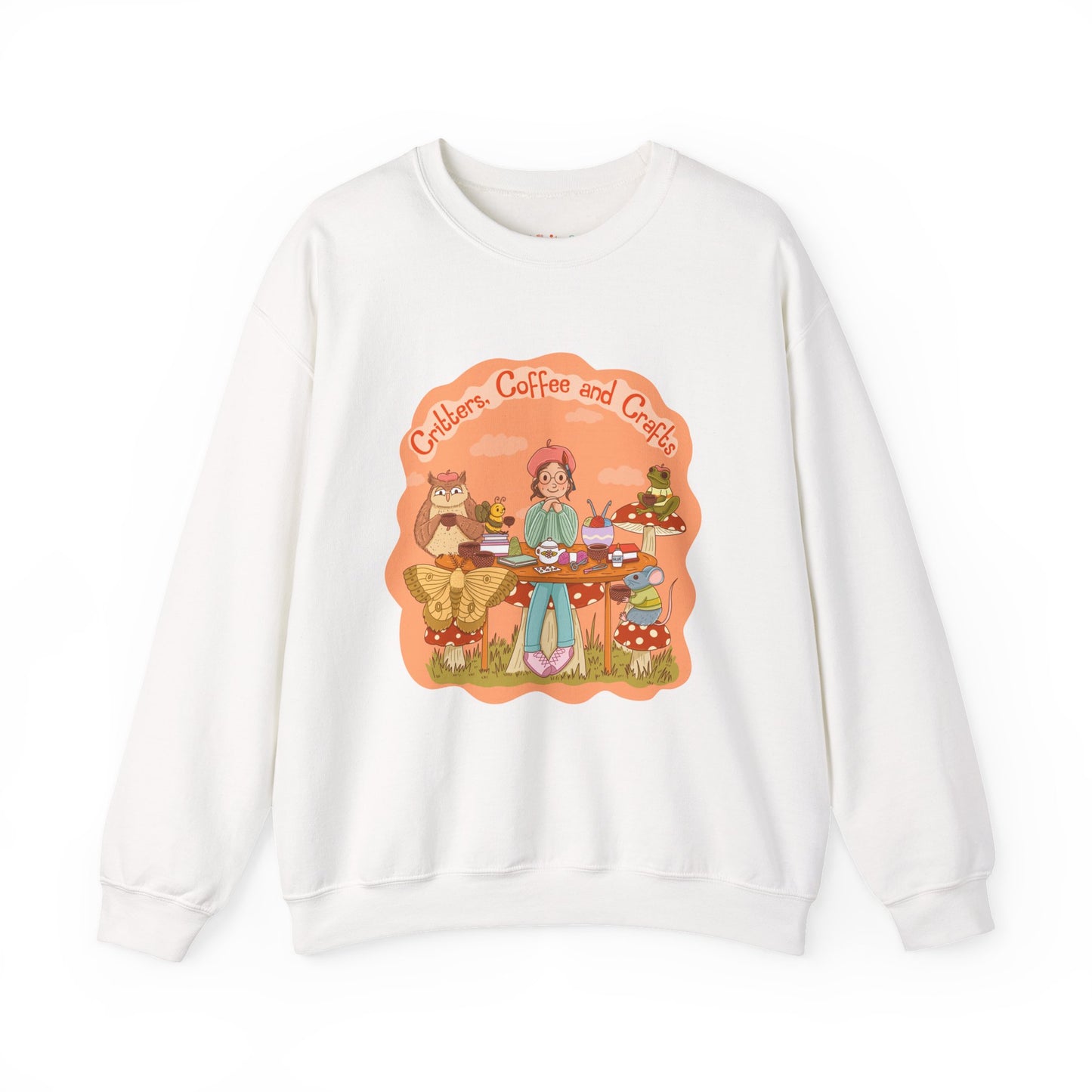 Cozy  Critters, Coffee and Crafts Sweatshirt
