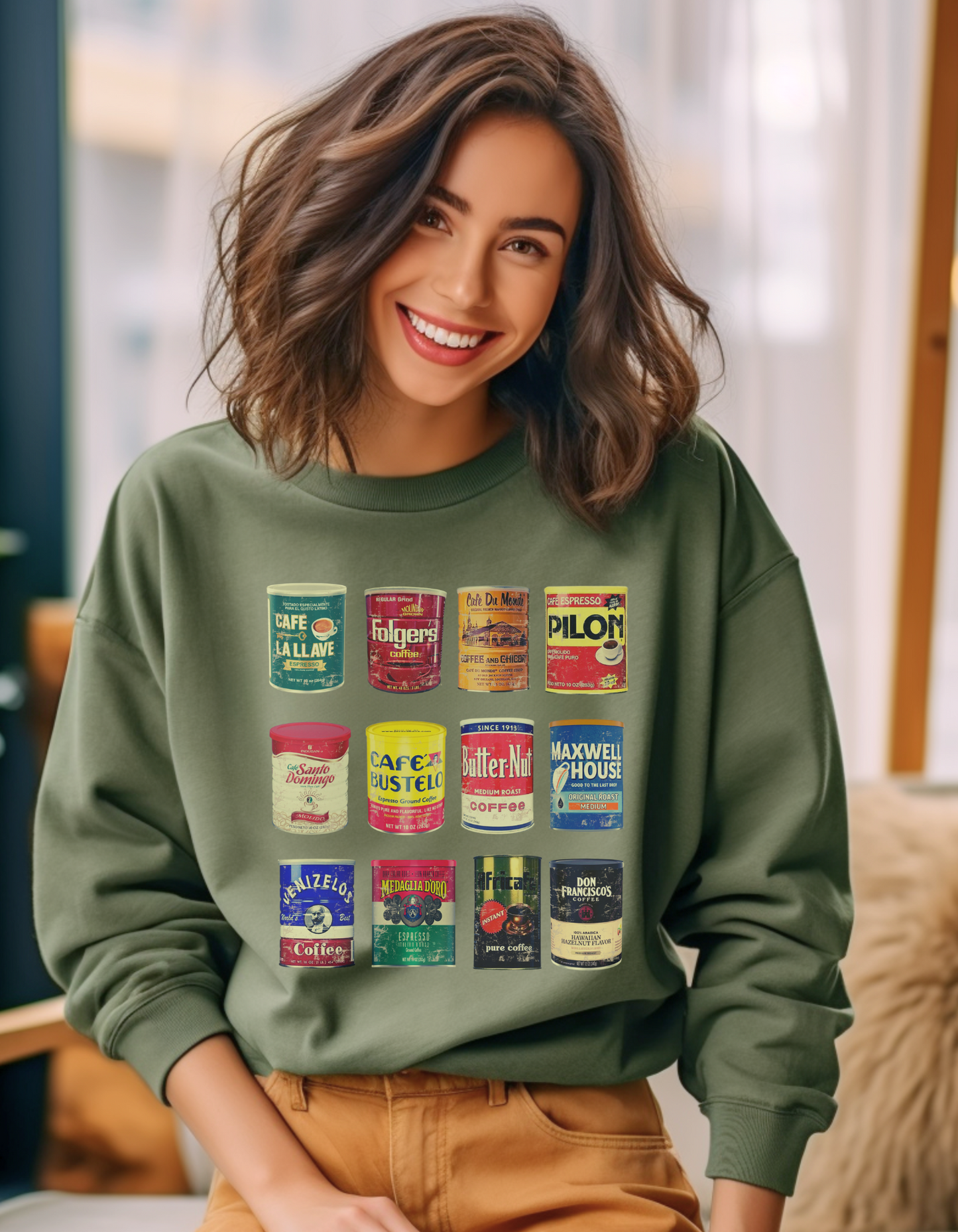 Vintage Coffee Tin Unisex Sweatshirt