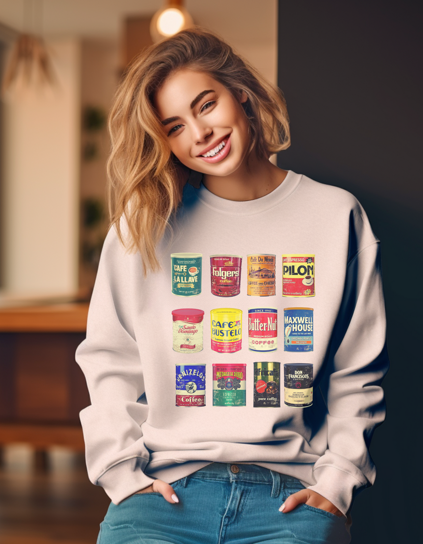 Vintage Coffee Tin Unisex Sweatshirt