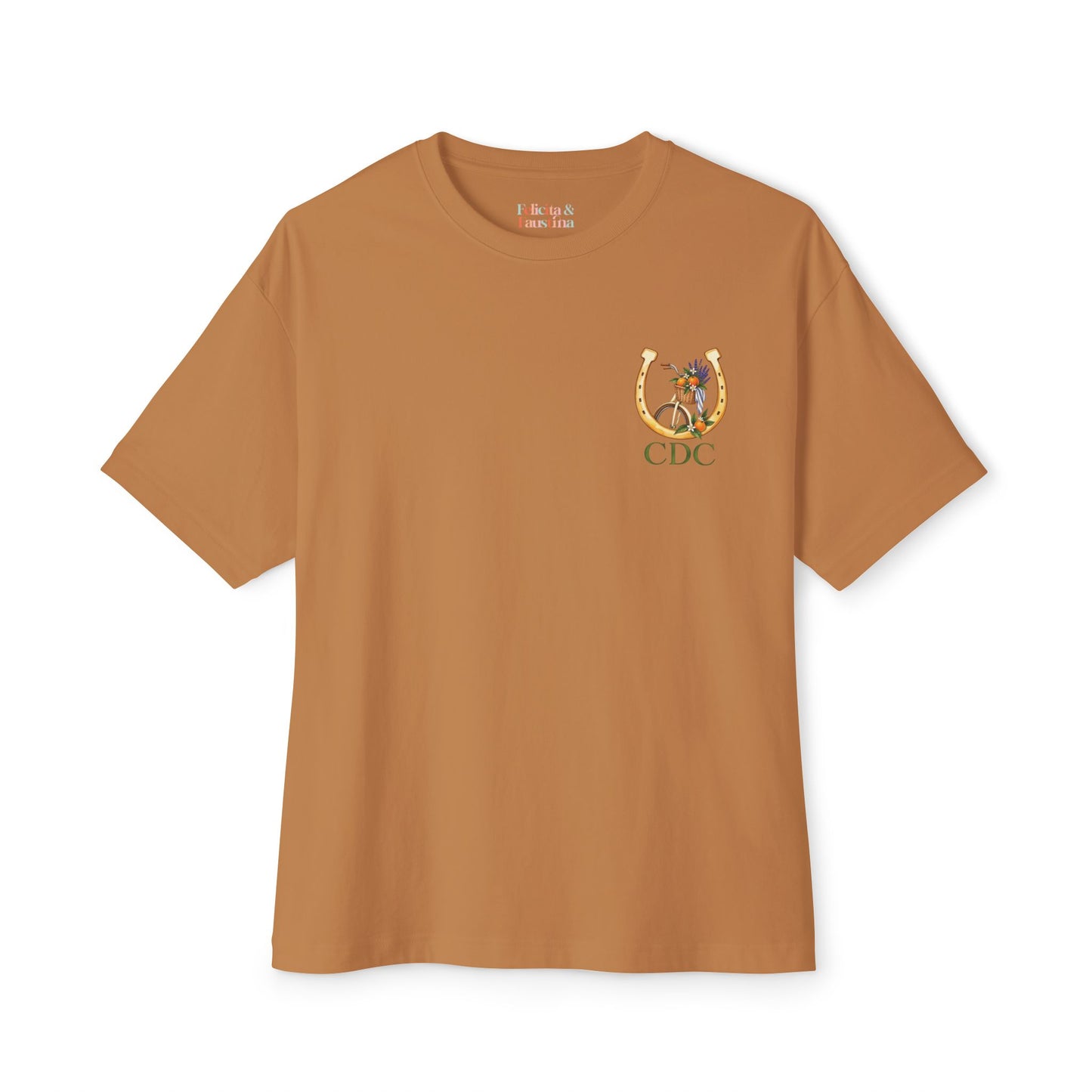 CDC Floral Crest Tee – White OversizedT‑Shirt