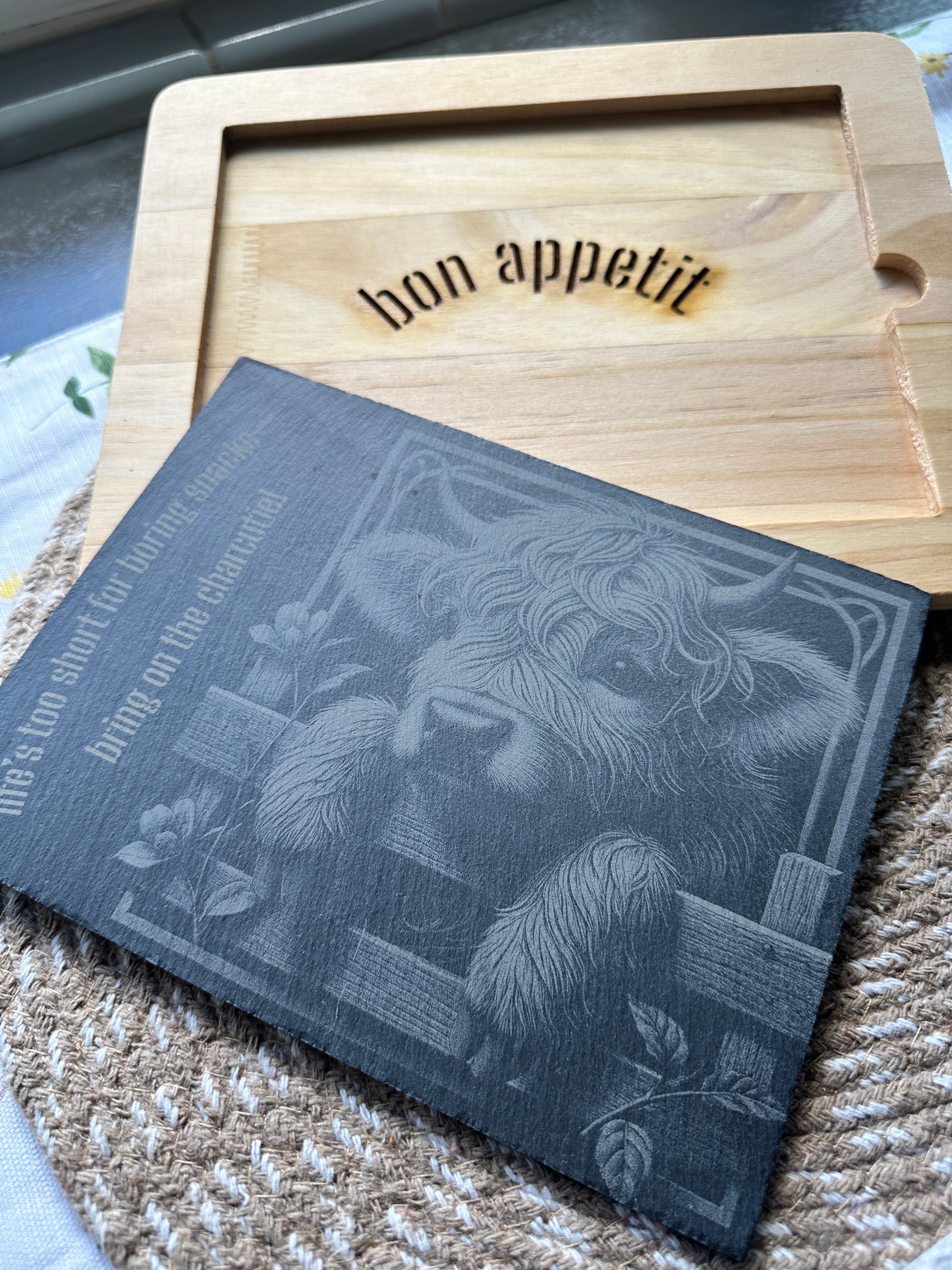 Personalized Slate Cheese Board Duo