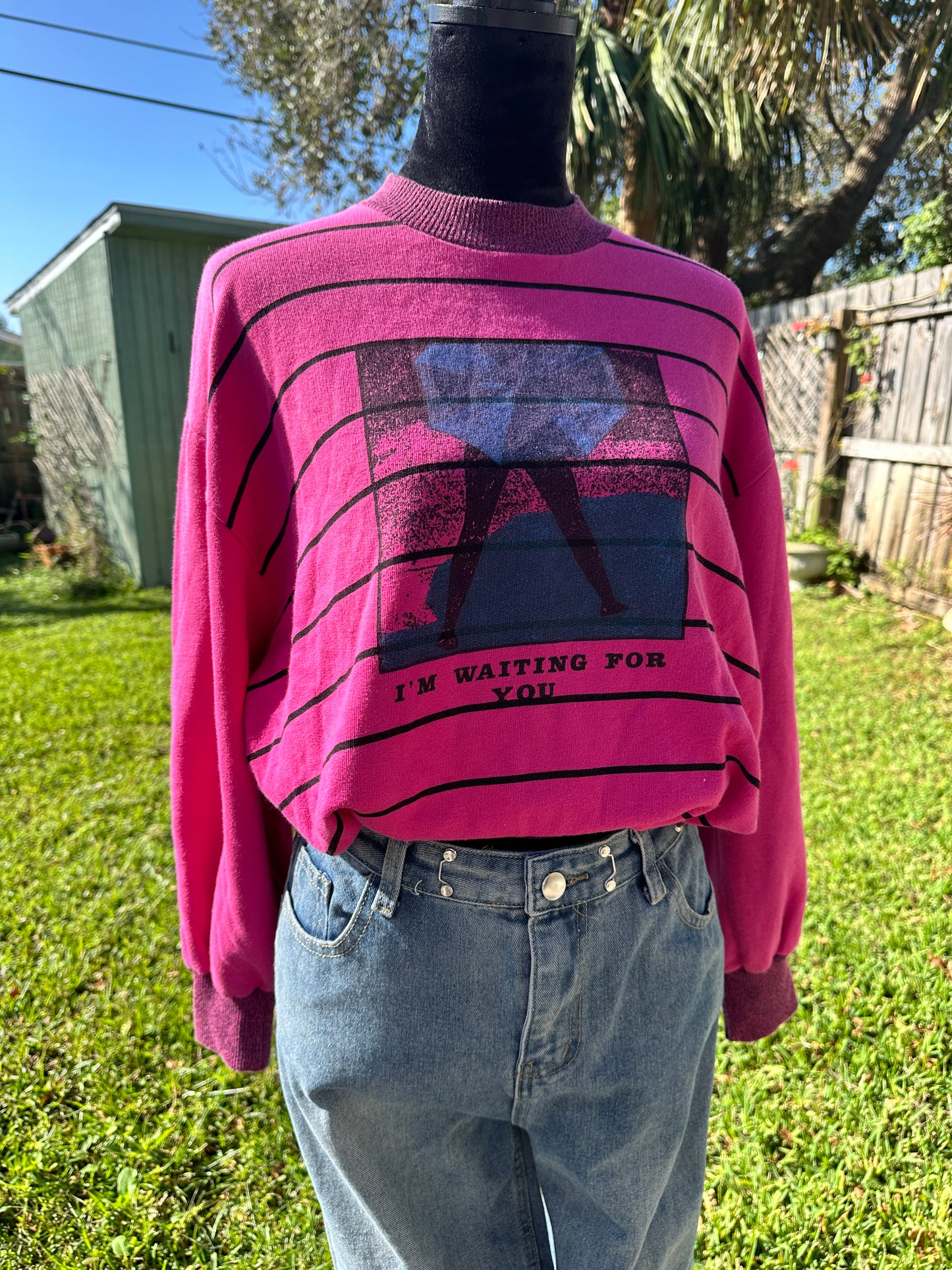 Waiting for You 80's Vintage Sweater