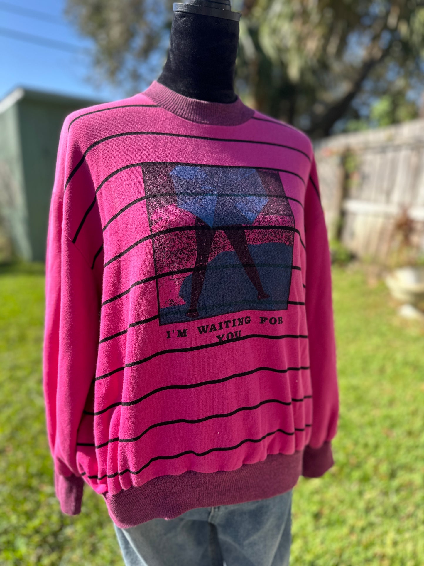 Waiting for You 80's Vintage Sweater