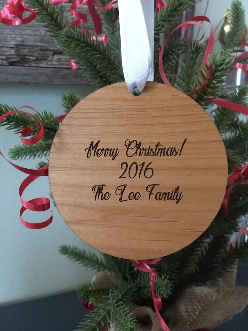 Personalized Custom Engraved Christmas Ornaments