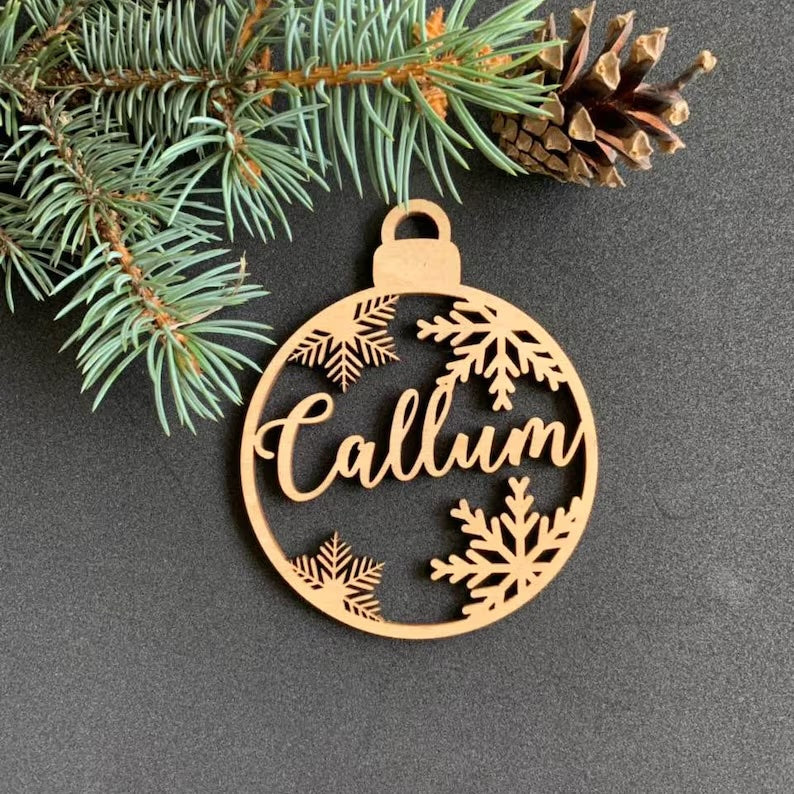 Personalized Custom Engraved Christmas Ornaments